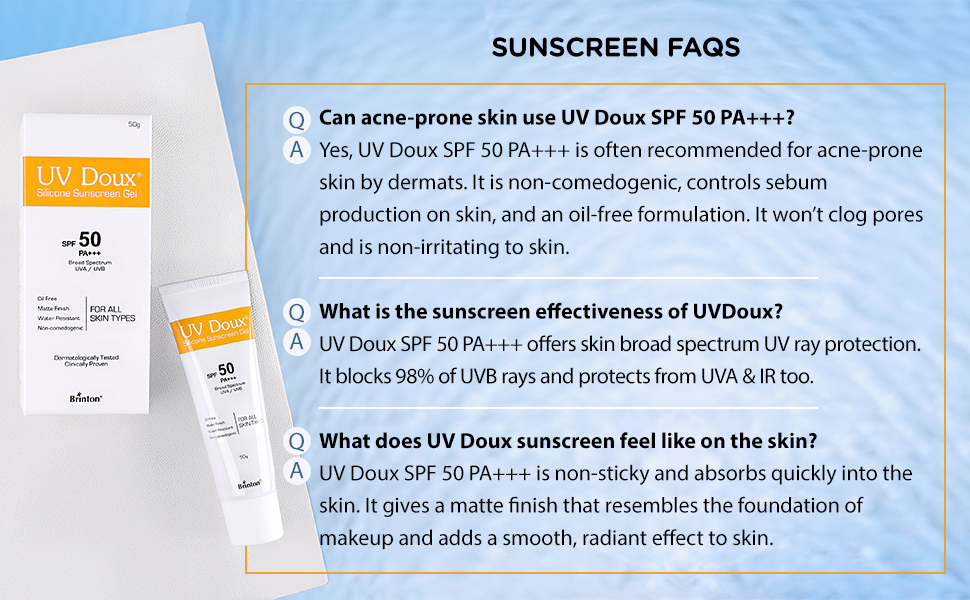 Brinton UV Doux Face & Body Sunscreen Gel SPF 50 PA+++, 100g - 6