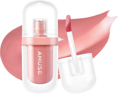 AMUSE Jel-Fit Tint (05 OAT FIG) | Glossy, Lip Stain, Moisturizing,12 Hour long-lasting, Volumizing, Allergen Free, Vegan, Korean Beauty