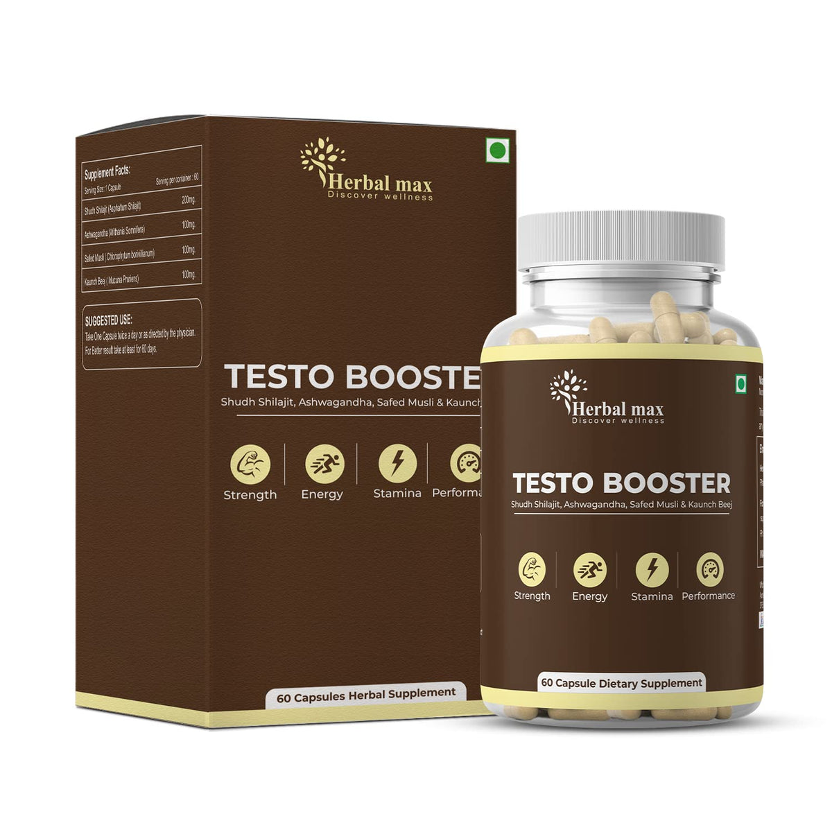 Herbal max Testo Booster 60 Capsules