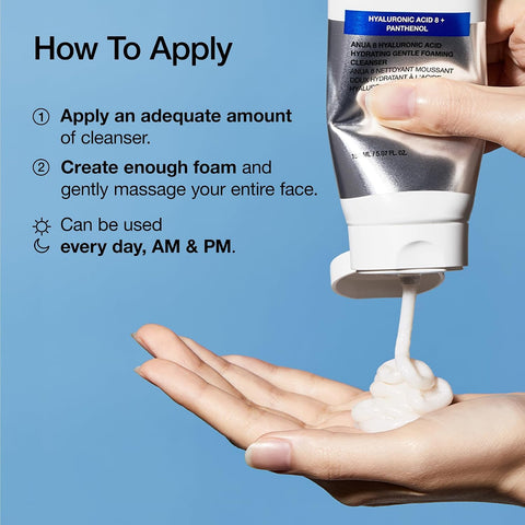 ANUA Hydrating Gentle Foaming Cleanser, Hyaluronic Acid, Glycerin, Zinc, Panthenol, Korean Face Wash for Dry Skin, for Double Cleansing, Korean Skincare (150ml/5.07fl oz.) - Image 6