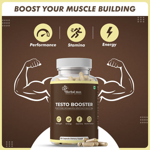 Herbalmax Testo Booster & Aadar Performance Capsules