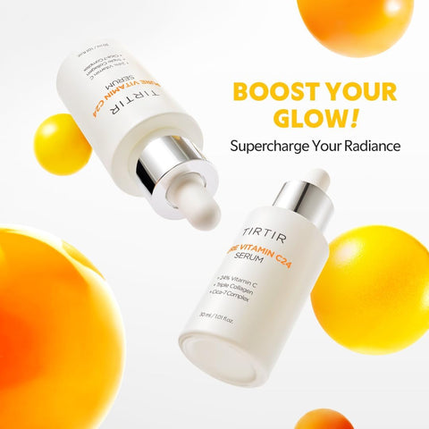 TIRTIR Pure Vitamin C 24% Face Serum – Dark Spot Remover for Sensitive Skin with Collagen Anti Aging Even out Skin Tone Non irritation tested, Wrkinkles, Korean Mild Vita C Facial Serum 1.01 Fl Oz - Image 3
