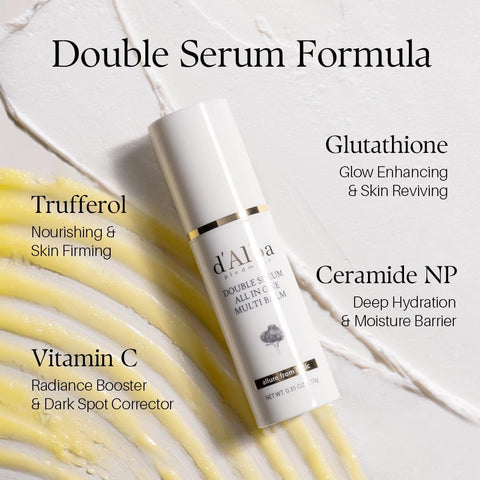 d'alba Piedmont Italian White Truffle Double Serum All-in-one Multi Balm, Vegan Skincare, 3-in-1 Treatment with White Truffles for Moisture and Wrinkle Improvement, Glowy Finish Serum Stick - Image 5