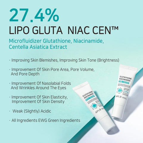 APLB Glutathione Niacinamide Eye Cream | LIPO GLUTA NIAC CEN™ 27.4% 0.68 FL.OZ/Korean Skincare, Eye cream for dark circles and puffiness, Improve elasticity & provide moisture around eye region - Image 3