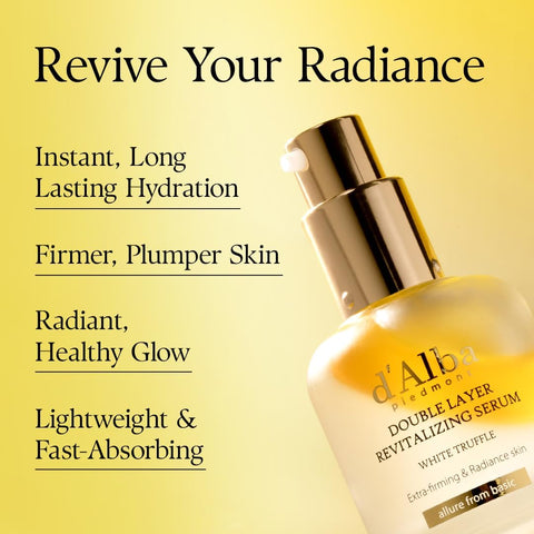 d'Alba White Truffle Revitalizing Vegan Double Serum Hydration + Glow with White Truffle Extract & Antioxidant Complex, Lightweight Two-Phase Skin Booster for Radiance, Plumpness & Smooth Texture 30ml - Image 4