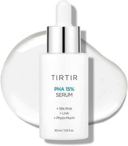 TIRTIR PHA 15% Exfoliating Serum - Hydrating Water Peeling for Smooth, Radiant Skin - Gentle PHA & LHA Formula for Sensitive Skin