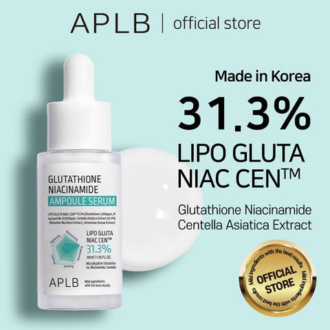 APLB Glutathione Niacinamide Ampoule Serum | LIPO GLUTA NIAC CEN™ 31.3% 1.35 FL.OZ/Korean Skincare, Long lasting moisturizing, Improve skin elasticity, Revitalize for gentle and improve skin texture - Image 2