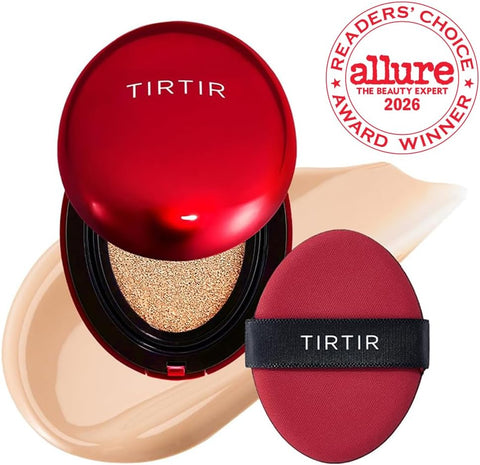 TIRTIR Mask Fit Red Cushion Foundation | Japan's No.1 Choice for Glass skin, Long-Lasting, Lightweight, Buildable Coverage, Semi-Matte (21N Ivory, 0.63 Fl Oz (Pack of 1)) - Image 2