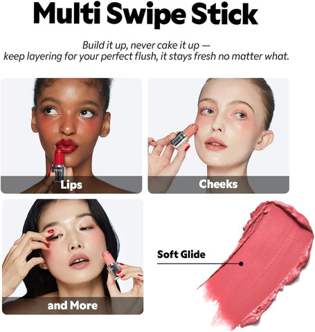 TIRTIR Mood Glider Lip & Blush Stick #01 Peach Mingle, 0.13 oz - Image 7