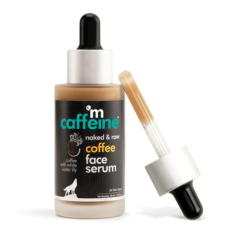 mCaffeine Naked & Raw Coffee Face Serum with White Water Lily, 40 ml