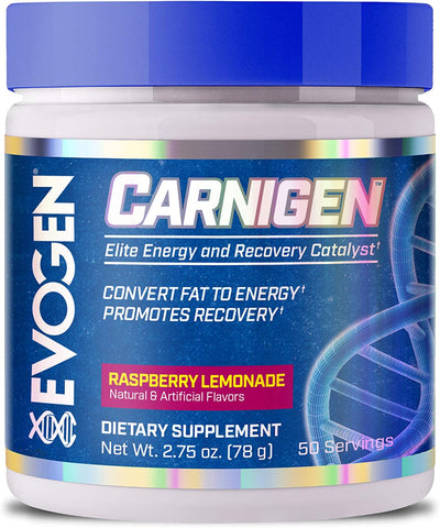 Evogen Carnigen Sports Nutrition Powder - Raspberry Lemonade, 50 Servings