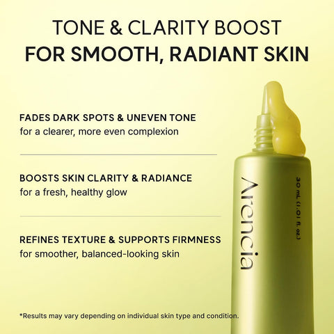 Arencia Vitamin C Booster Shot Serum with Glutathione, Niacinamide and Vitamin E for Dark Spot Care, Fine Lines & Wrinkles, Glass Skin, Korean Skincare 30ml/1.01 fl.oz - Image 4
