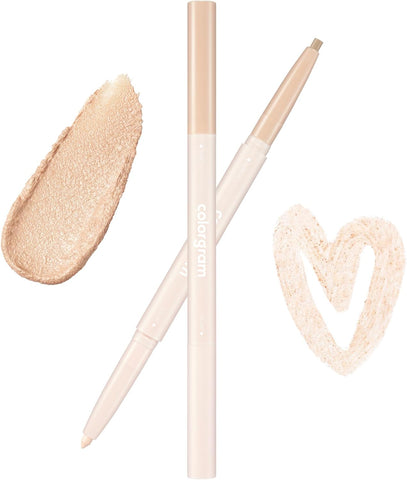 COLORGRAM Under Eye Highlighter Stick 01 Warm Tone | Silky-Smooth Long-Lasting Highlighter & Contouring Stick for Smudge-Proof, Shining Daily Makeup | K-Beauty Face Highlighters & Luminizers