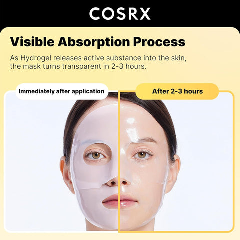 COSRX Advanced Snail Mucin Glass Glow Hydrogel Face Masks Skincare 3 EA, Collagen Face Mask, Travel Essentials, Overnight Face Mask, Korean Skin Care - Image 3