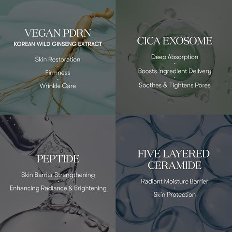 VT COSMETICS R5 PDRN Firming Cica Exosome Ampoule Anti-Ageing Serum with Ceramide, Peptides and PDRN for Elasticity and Deep Moisture - Image 3