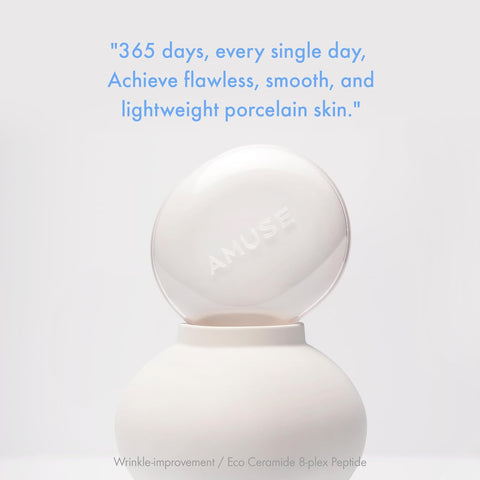 AMUSE Ceramic Skin Perfector Cushion Foundation (01 PORCELAIN) | Long-lasting, Lightweight, Semi-matte, Flawless Coverage, Hypoallergenic, Vegan, Korean Beauty (15g / 0.52oz.) - Image 3