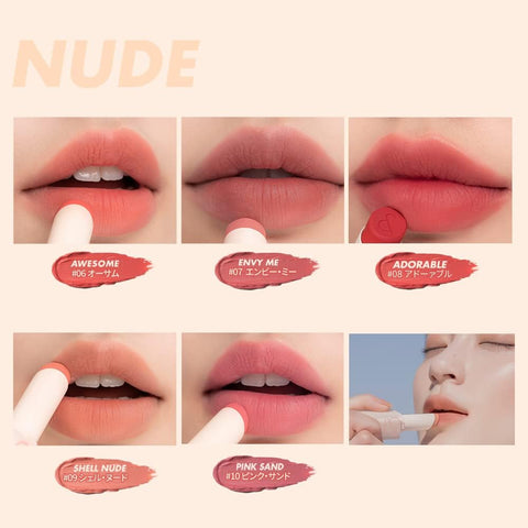 rom&nd Zero Matte Lipstick 3g, 11 SUNLIGHT, Intense Color, Highly Pigmented, Last All Day, Weightless, Smooth Velvet Texture, Matte Finish, Without Drying or Flaking, Ultra-Adhesive Formula - Image 6