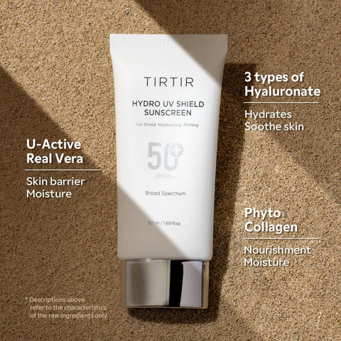 TIRTIR Hydro UV Shield Sunscreen | SPF 50+ Broad Spectrum UVA UVB Korean No White Cast Face Sun Protection, 1.69 Fl Oz - Image 4