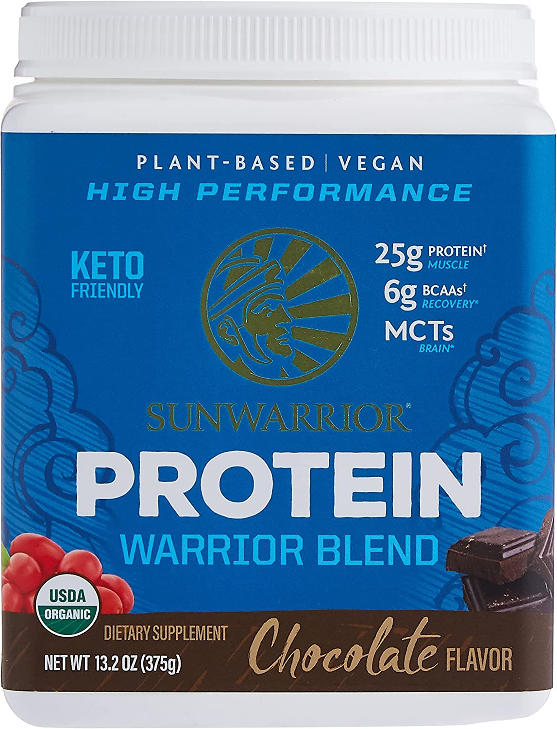 Sunwarrior Protein Warrior Blend - Chocolate, 375g