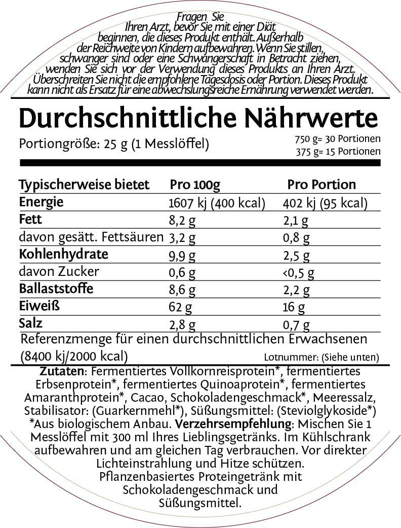 Sunwarrior Fit & Lean Classic Plus Protein Chocolate Powder - 750g - Image 5