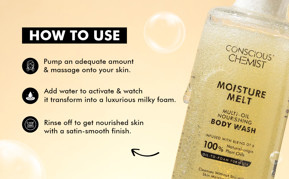 Conscious Chemist Multi-Oil Body Wash Shower Gel, 300ml - 5