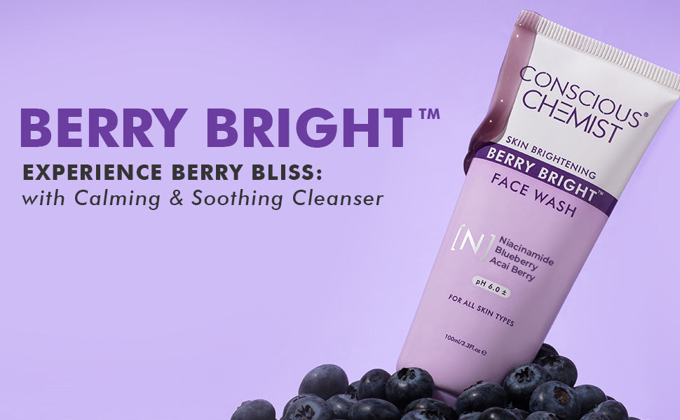Conscious Chemist Niacinamide Face Wash - Berry Bright - 100ml - 1