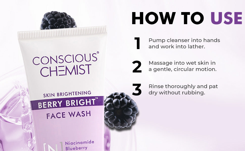 Conscious Chemist Niacinamide Face Wash - Berry Bright - 100ml - 4