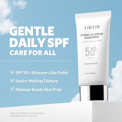TIRTIR Hydro UV Shield Sunscreen | SPF 50+ Broad Spectrum UVA UVB Korean No White Cast Face Sun Protection, 1.69 Fl Oz - Image 6