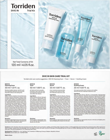 Torriden Dive-in Hyaluronic Acid Trial Kit - Face Skin Care Set - Cleansing, Toning, Hydrating & Soothing - Unisex - All Skin Types - Image 9