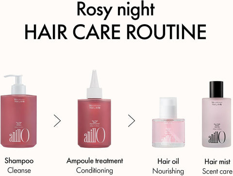 Rosy Night Hair Ampoule Treatment for Damaged Hair – Water-to-Cream Repair Formula with Peptides & Amino Acids – Frizz Control, Color Safe, Silicone-Free, Floral Musk Scent – 6.76 fl oz - Image 7