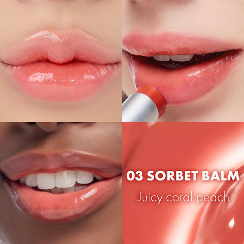 rom&nd Glasting Melting Balm 3.5g, 03 SORBET BALM, Glossy, Pump Lips, Moisture, Translucent, Water Bomb, High Pigmented, Vegan - Image 3