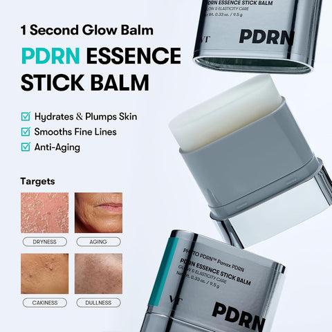 VT COSMETICS PDRN Essence Stick Balm | PDRN Collagen Multi Wrinkle Stick, All-in-One Eye & Neck Treatment, Glow Make Up Base & Face Treatment Balm - Image 2