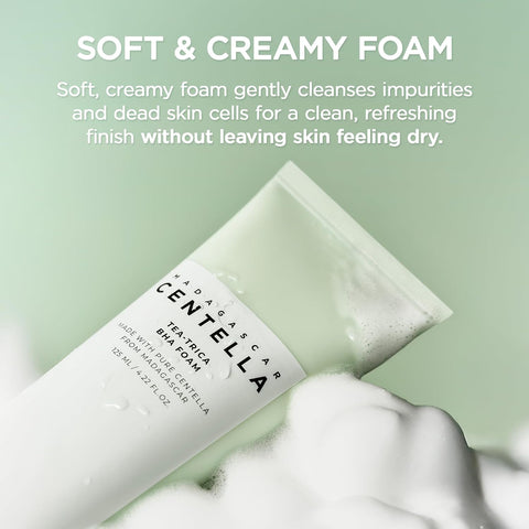 SKIN1004 Madagascar Centella Tea-Trica BHA Foam 4.22 fl.oz(125ml) | Professional Cleansing Care | Relief to Acne-prone Skin - Image 6