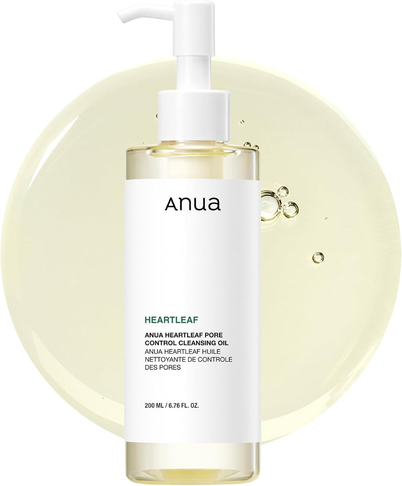 ANUA Heartleaf Pore Control Cleansing Oil Korean Facial Cleanser, Daily Makeup Blackheads Removal 6.76 fl oz(200ml)