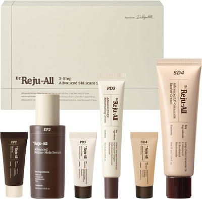 Dr.Reju-All Advanced Skincare System - Complete Gift Set with HPR Retinol Serum, PDRN Cream, Ceramide Barrier Cream - Korean Skin Care Set, Travel Size Included - Daily Anti-Aging Skincare Routine