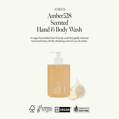 Amber528 Body Wash – Vegan, Sulfate-Free Cleanser with Yuzu & Amber, Hydrating & Soothing, pH-Balanced, Gentle for All Skin Types, Subtle Scent, 450ml / 15.22 fl. oz - Image 2