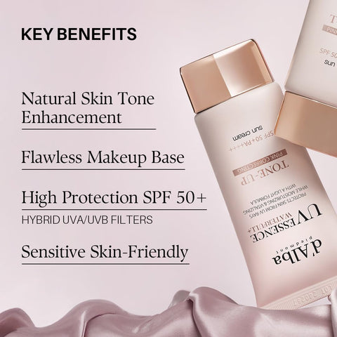 d'alba Piedmont Italian White Truffle Waterfull Tone-up Sunscreen, pure and Vegan hybrid pink tinted moisturizer, glow and brightening sunscreen, gentle and safe use sunscreen - Image 6