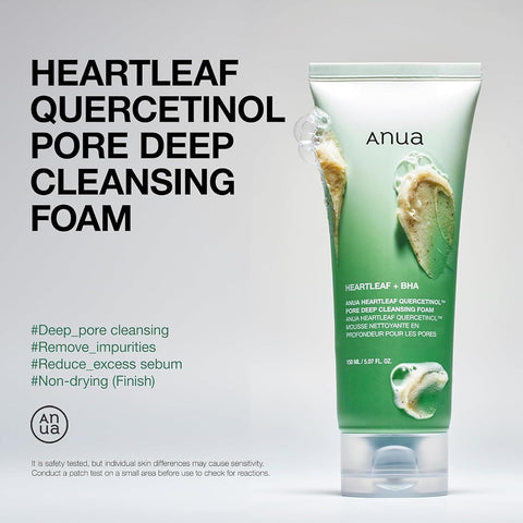 Anua HEARTLEAF SUCCINIC MOISTURE CLEANSING FOAM 150ML - Image 2