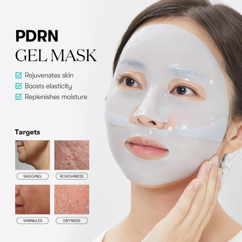 VT COSMETICS PDRN Hydrogel Mask(33gx4ea) | Intensive Nourishing, Rejuvenating Face Mask, Skin Repair & Elasticity Boost, Overnight Melting Mask, Improves Radiant, Korean Facial Mask - Image 2