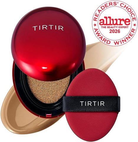 TIRTIR Mask Fit Red Cushion Foundation | Japan's No.1 Choice for Glass skin, Long-Lasting, Lightweight, Buildable Coverage, Semi-Matte (34W Toffee, 18g (Pack of 1)) - Image 2