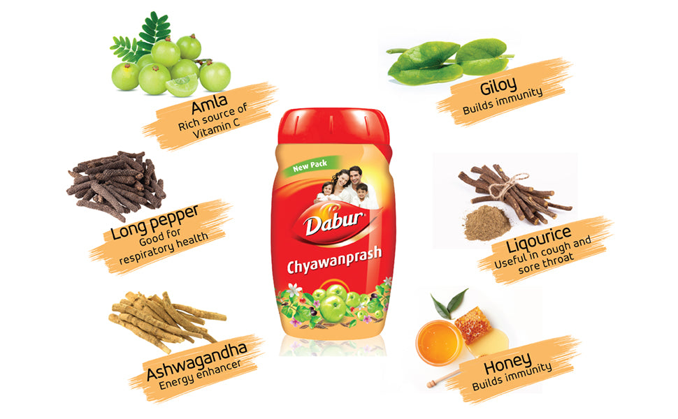 Dabur Chyawanprash - Herbal Immunity Booster Enriched with Vitamin C, 500 gm - 4