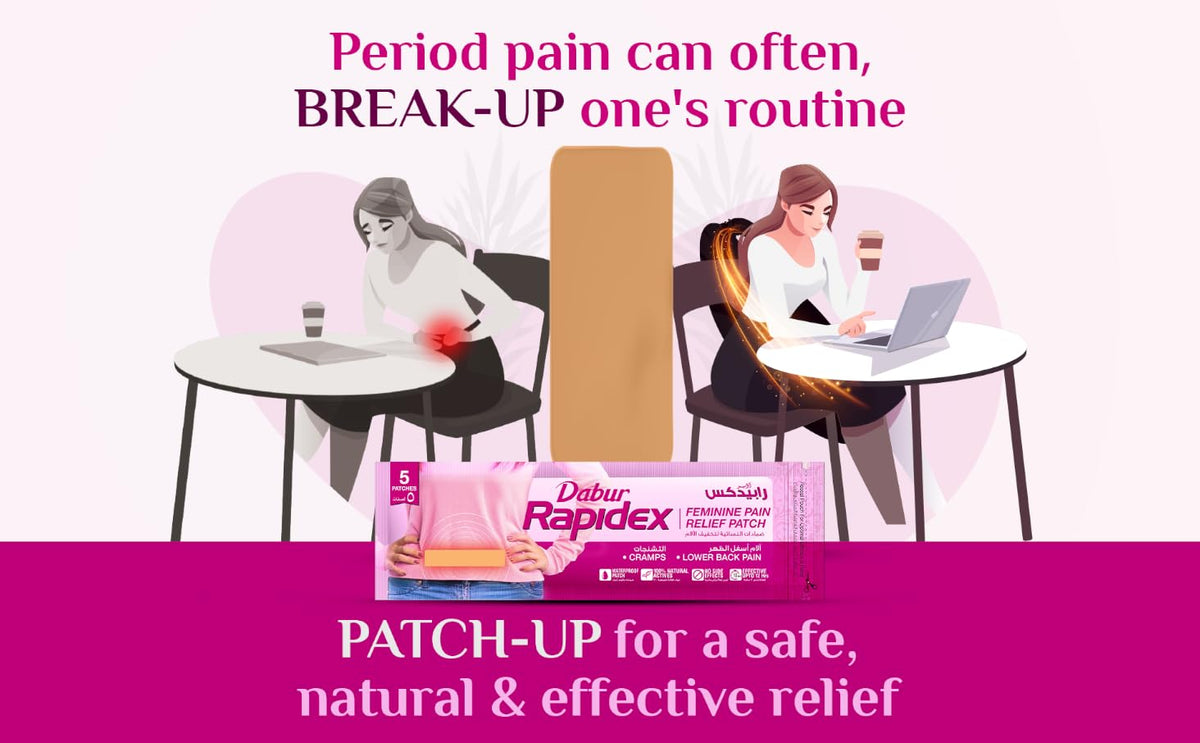 Dabur Rapidex Feminine Patches (Relief from Menstrual Cramps) 5pcs - 1