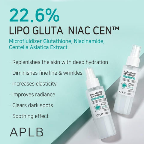 APLB Glutathione Niacinamide Mist Essence | LIPO GLUTA NIAC CEN™ 22.6% 3.55 FL.OZ/Korean Skincare, Replenishing moisture, Revitalize for gentle and improve skin texture through Niacinamide - Image 3