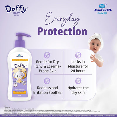 Daffy Baby Lotion - Gentle Moisturising for Newborns, with Calendula & Allantoin, 200ml