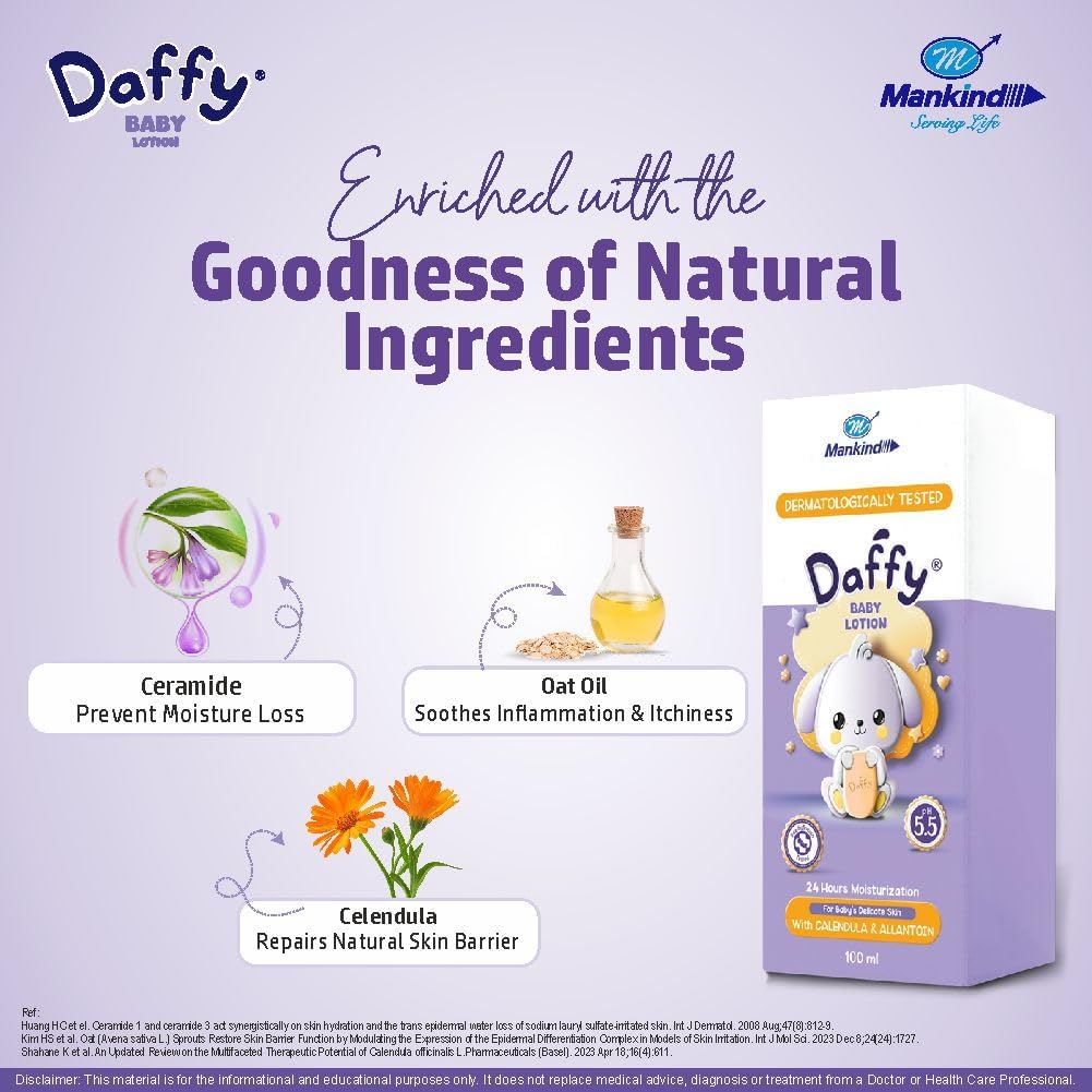 Daffy Baby Lotion with Calendula & Allantoin - pH 5.5, 100ml