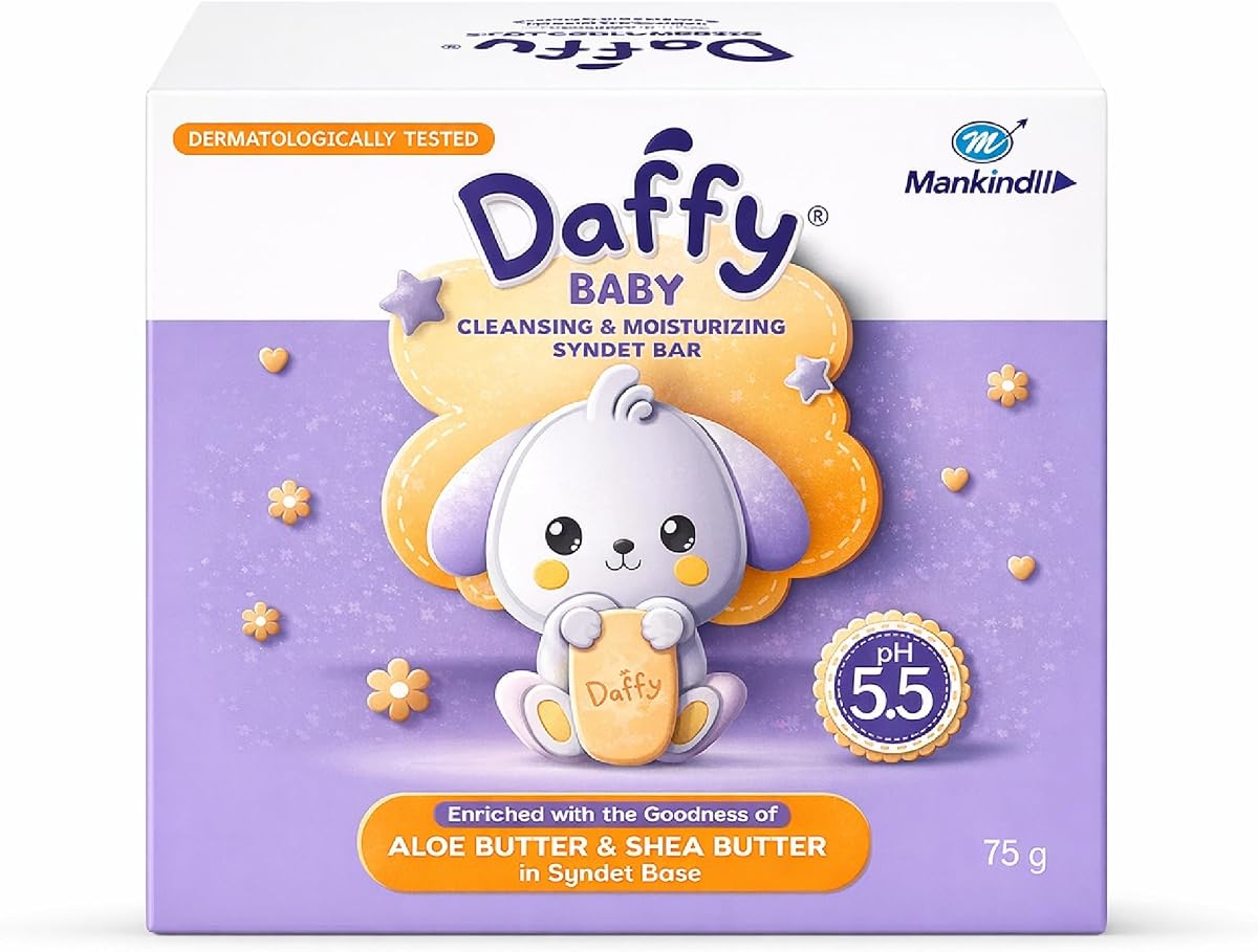 Daffy Baby Soap with Aloe & Shea Butter - Moisturising, 75g