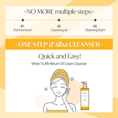 d’Alba Italian White Truffle Oil Cream Cleanser - Vegan, 150ml