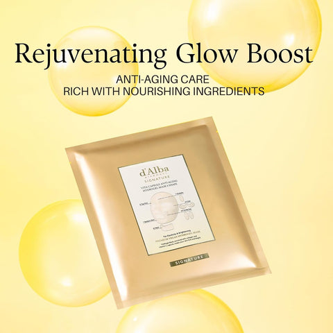 d'alba Piedmont Signature Vita Capsule Hydrogel Mask 8-Shape 1BOX (4 Sheets) - Image 3