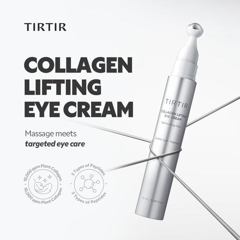 TIRTIR Collagen Lifting Eye Cream - Roller Applicator, Wrinkle Spot Treatment, Revitalizing Moisturizer,Tightening Under Eye For Wrinkles,Fine Lines, Under Eye Bags, Lift Treatment For Men & Women - Image 3