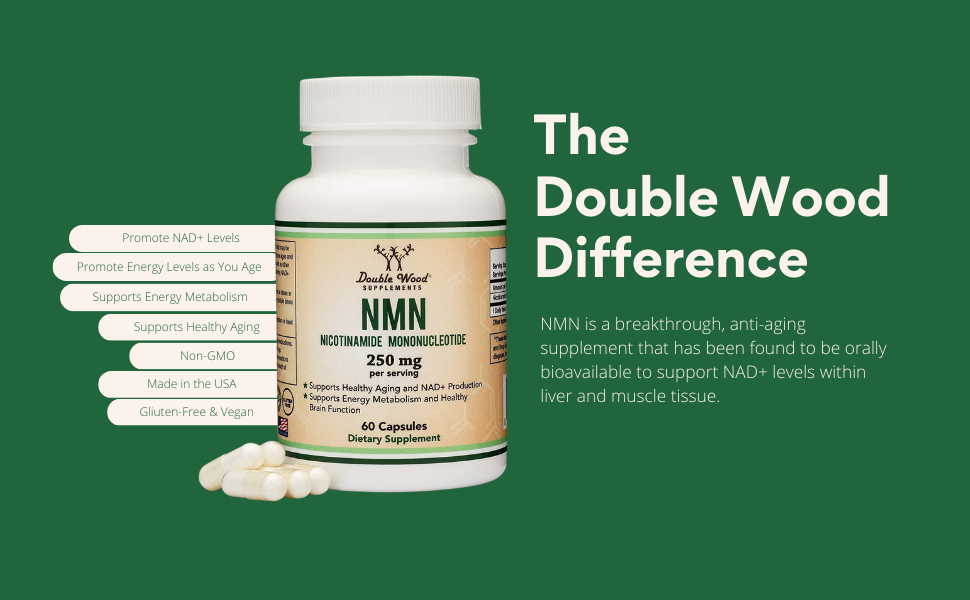 Doublewood NMN 250mg Vitamins & Minerals 60 Capsules - 2